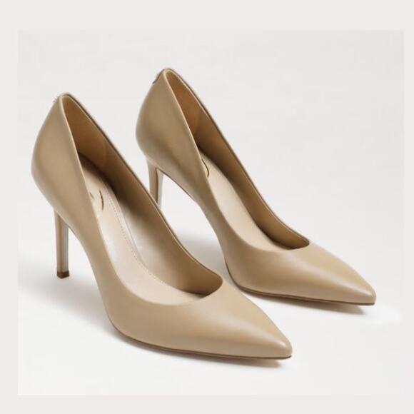Sam Edelman Women's Hazel Pointed Toe Pump Pointed Toe Nude Leather Size 9 - Picture 1 of 12